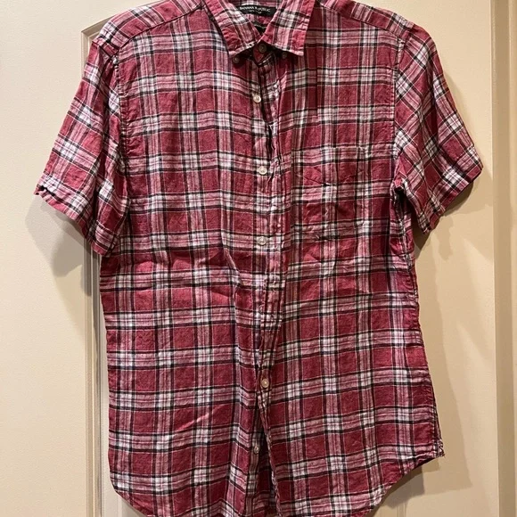 short sleeve dress shirts banana republic Amazon.com: Banana Republic Mens 461210 Slim Fit Untucked Short Sleeve Button Down Shirt, (X-Large, Basic Blue) : Clothing, Shoes & Jewelry